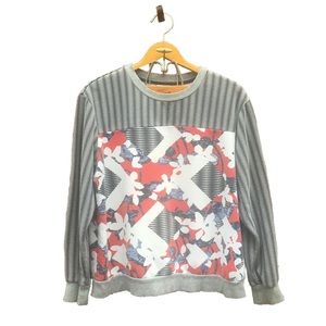 Peter Pilotto Target Sweatshirt XL Black White Red Blue Grey Geometric Graphic